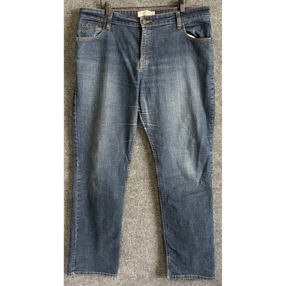 Levi Strauss Signature Stretch Mid Rise Straight Leg Jeans Womens Size 16 Medium